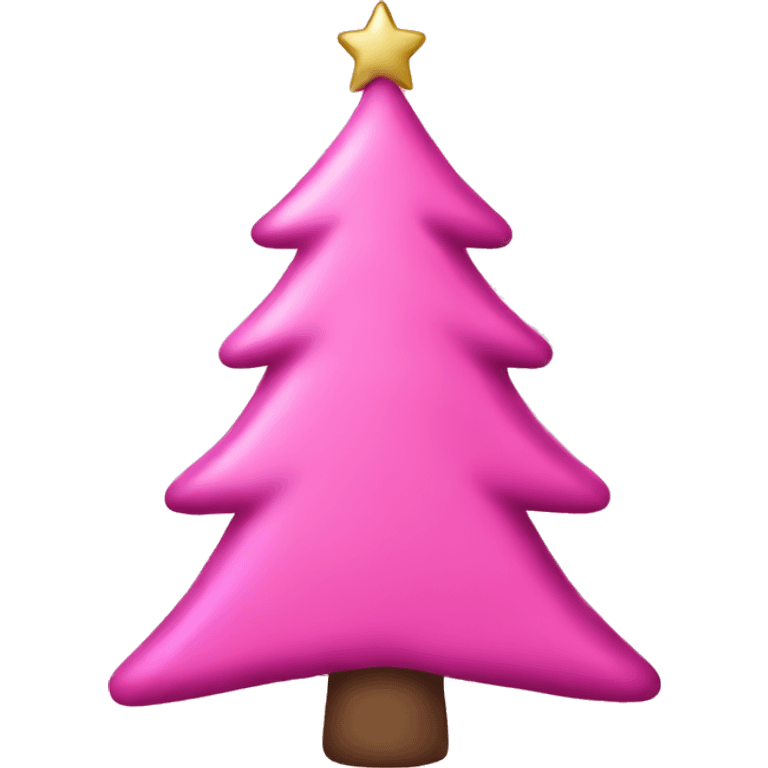 Pink Christmas tree emoji