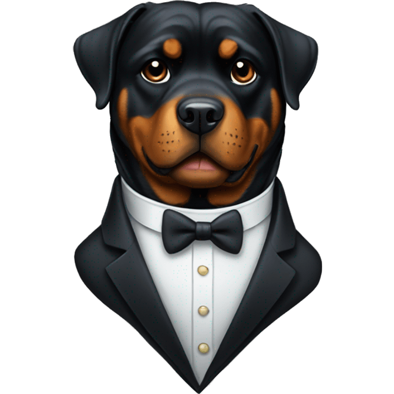 Rottweiler in a tux  emoji