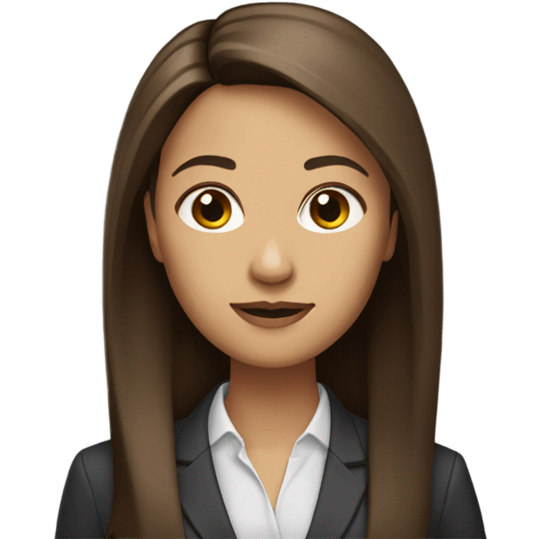 business woman long straight brown hair emoji