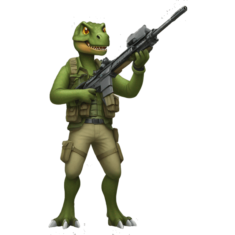 Dinosaur sniper emoji