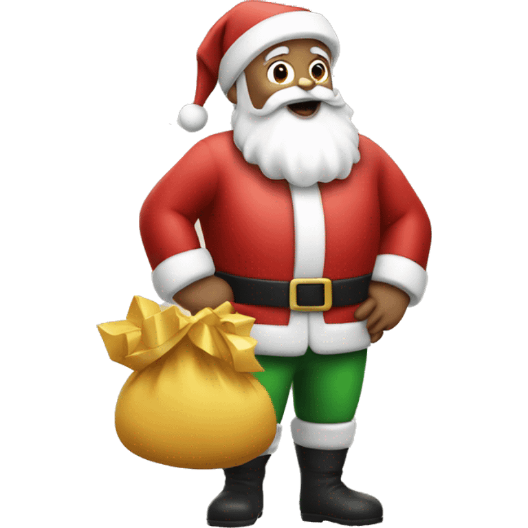 Santa with a bag of presents emoji