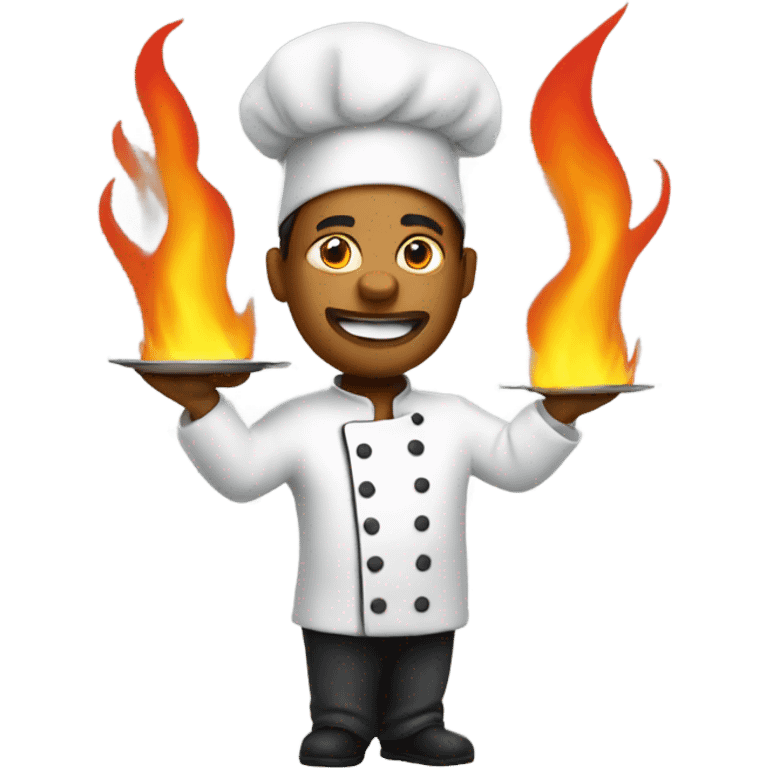 chef on fire emoji