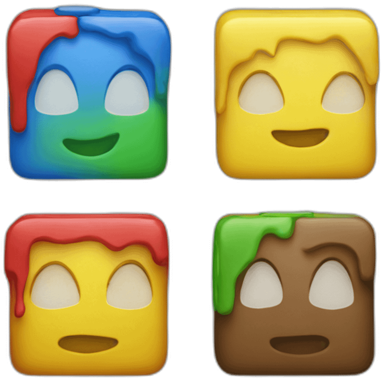 red green blue and yellow square emoji