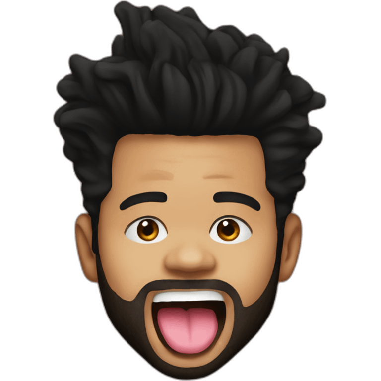 The weeknd stick tongue out emoji