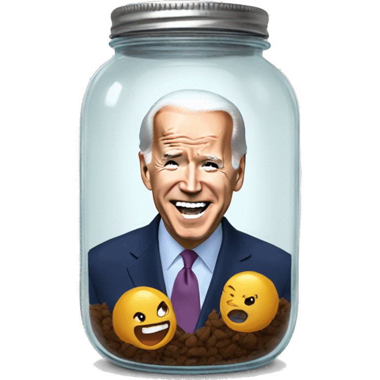 joe biden trapped in a jar  emoji