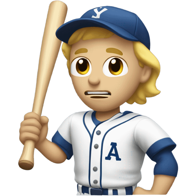 blonde man baseball player  emoji