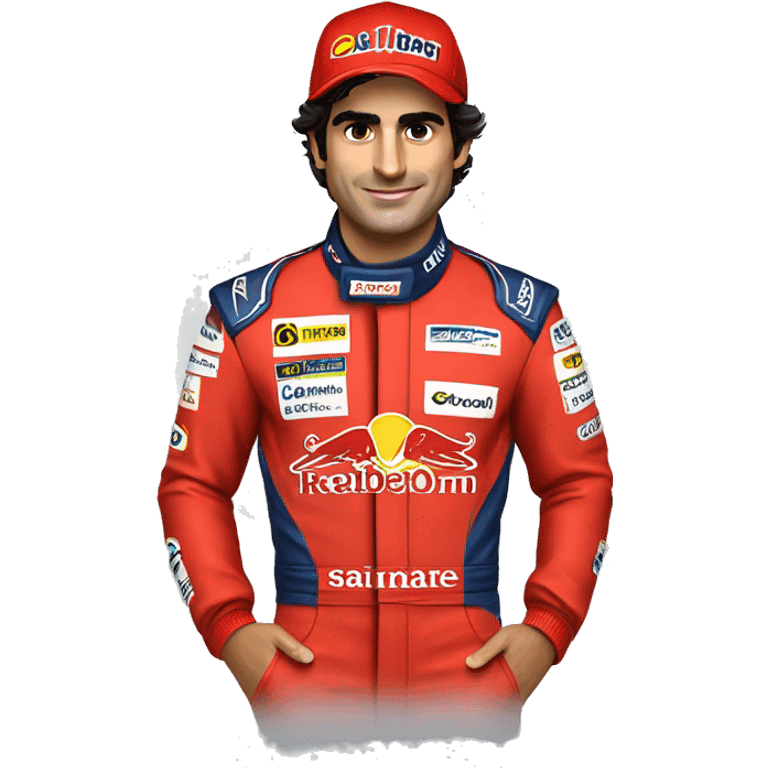 Carlos sainz jr red suit  emoji