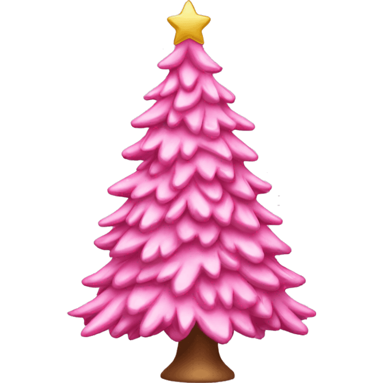 Pretty pink christmas tree emoji