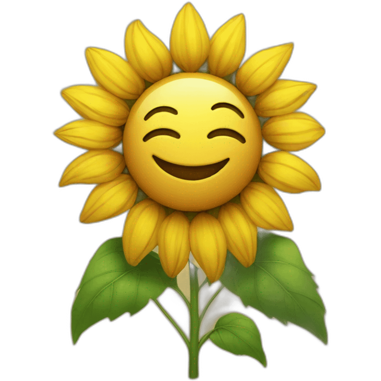 Smiling sunflower emoji