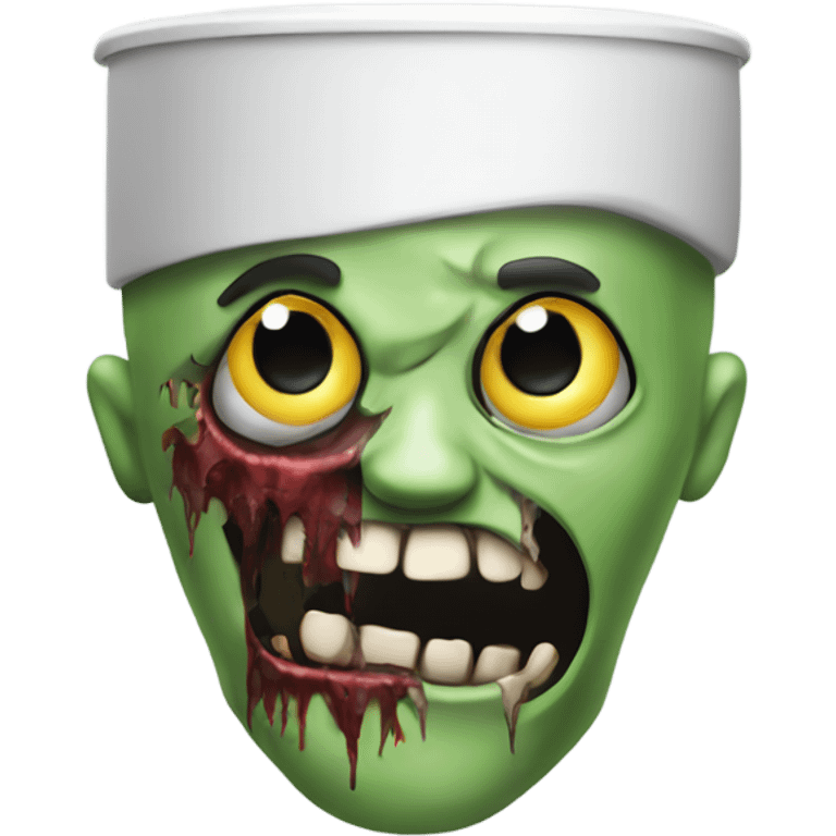 zombie with skibidi toilet emoji