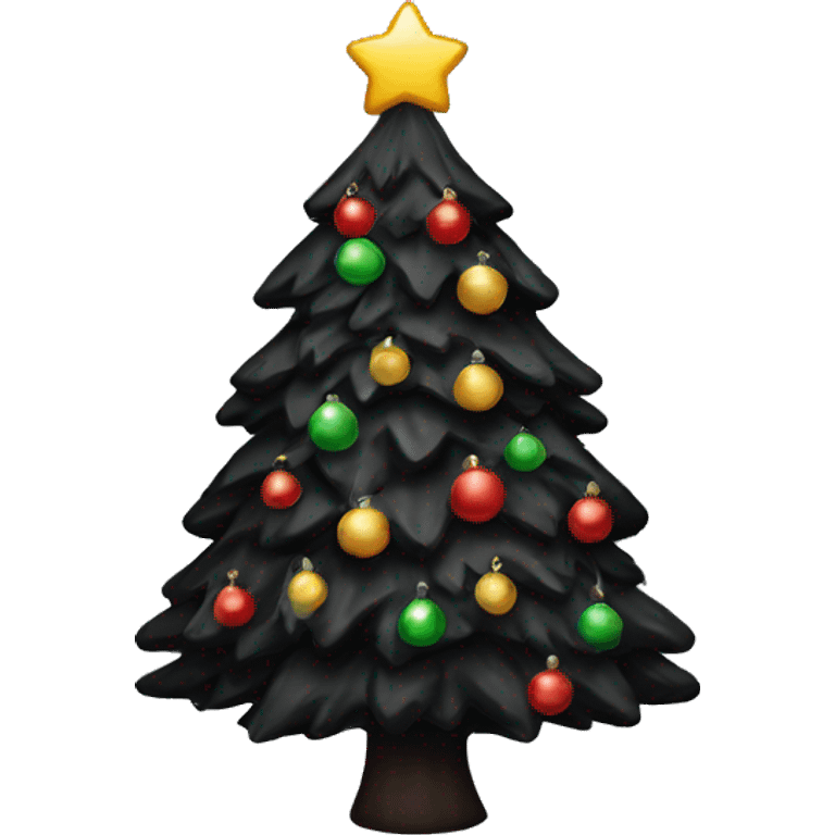 black christmas tree emoji