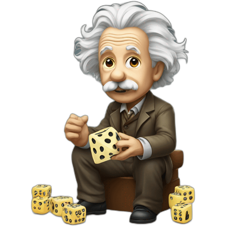 Einstein playing dice emoji