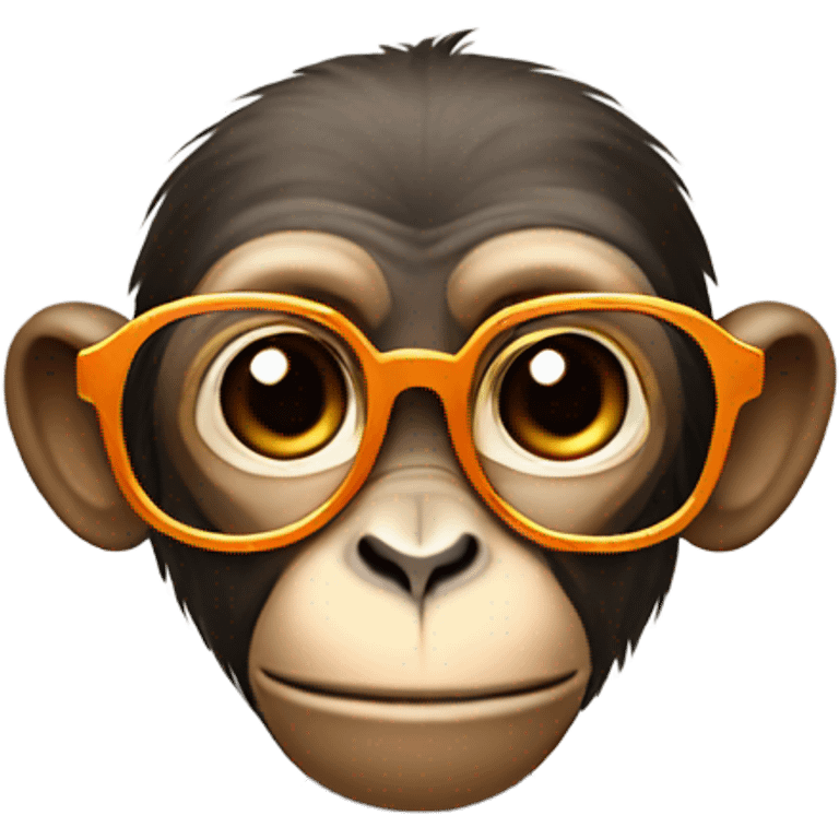 Monkey with glasses  emoji