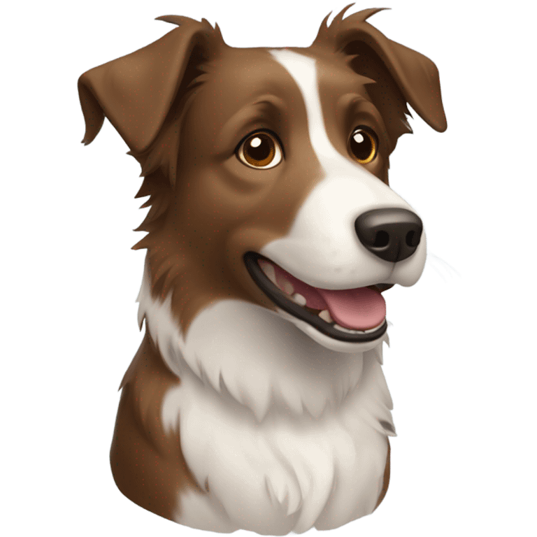 brown border collie terrier mix emoji