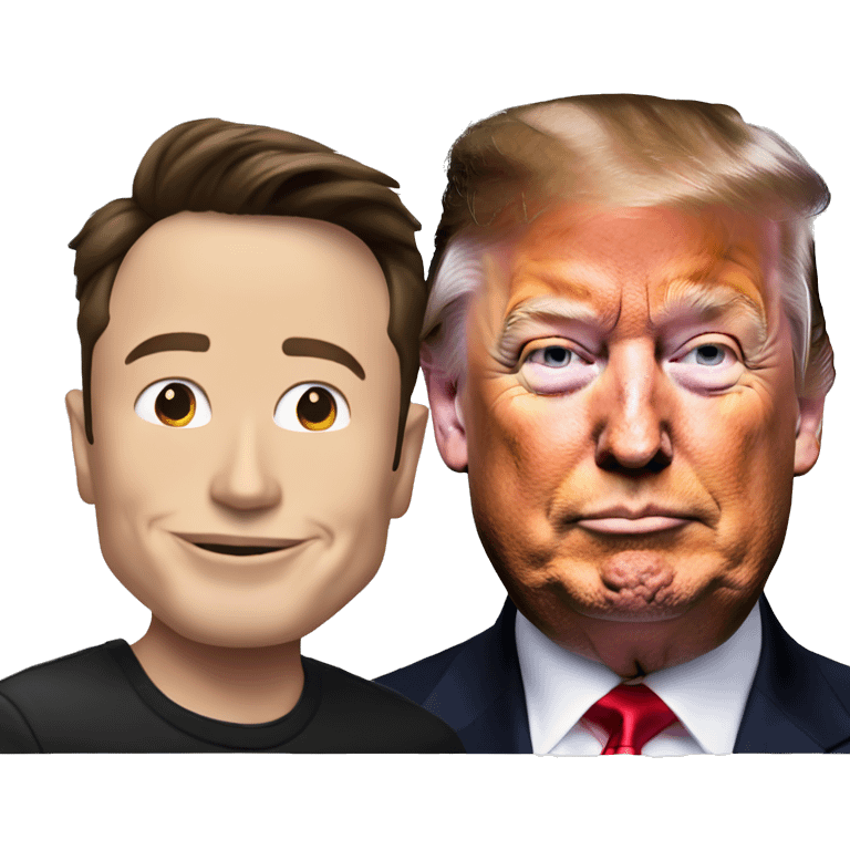 elon musk and donal trump emoji