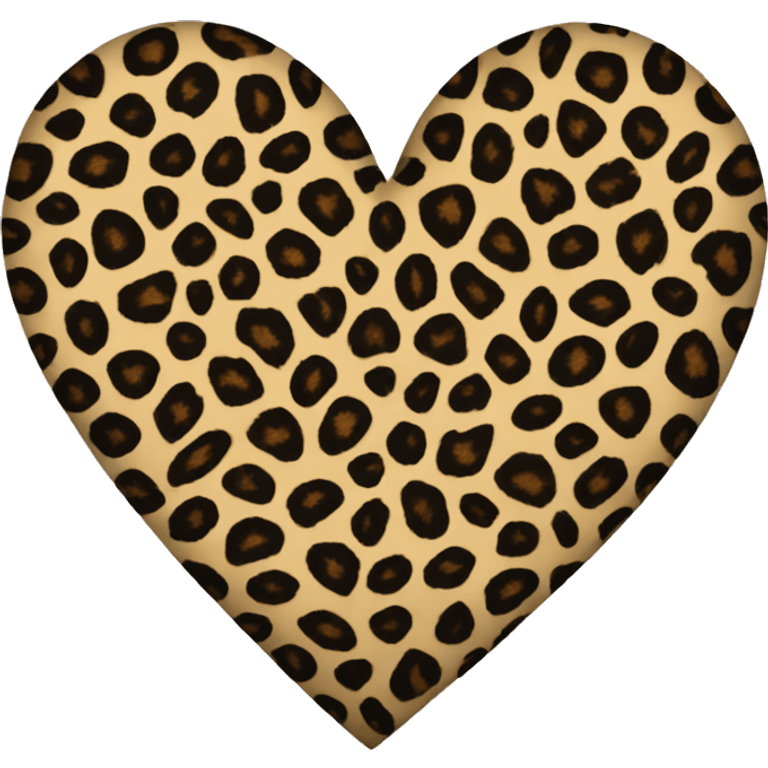 leopard print heart  emoji