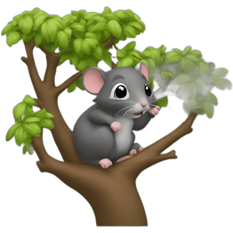 Raton laveur sur arbre emoji