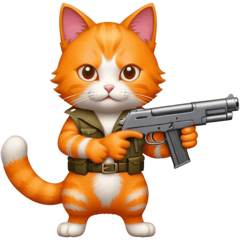 Cat holdin a gun emoji