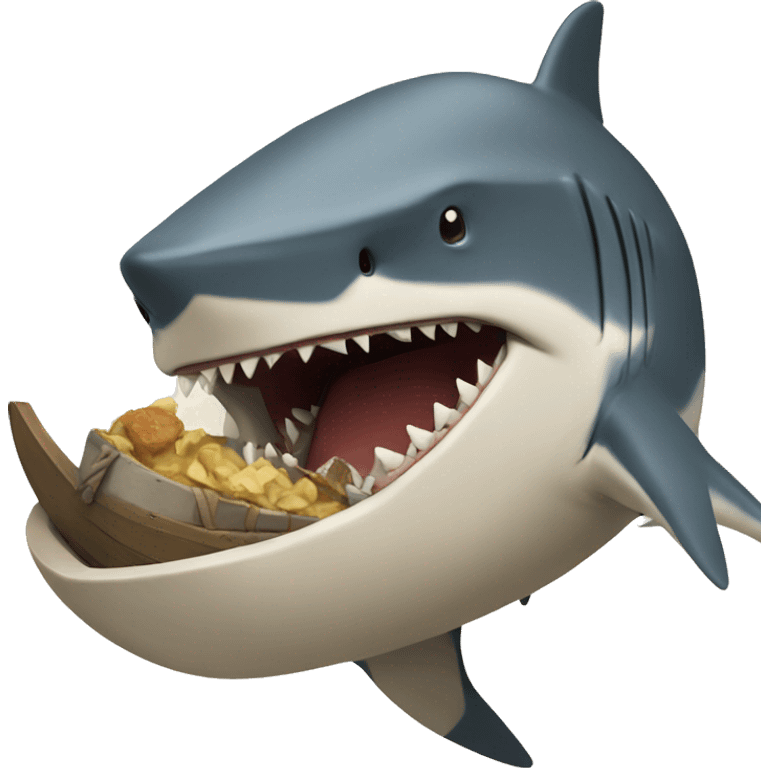 Shark eating Viking  emoji