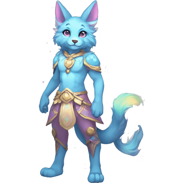 Full body Kawaii bright fantasy ethereal anthro fursona animal emoji