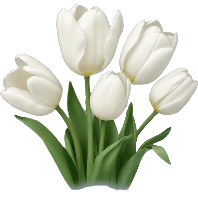 White tulips emoji