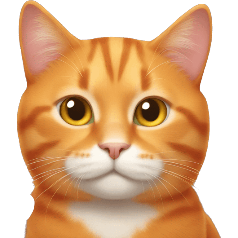 Orange cat with hearts emoji