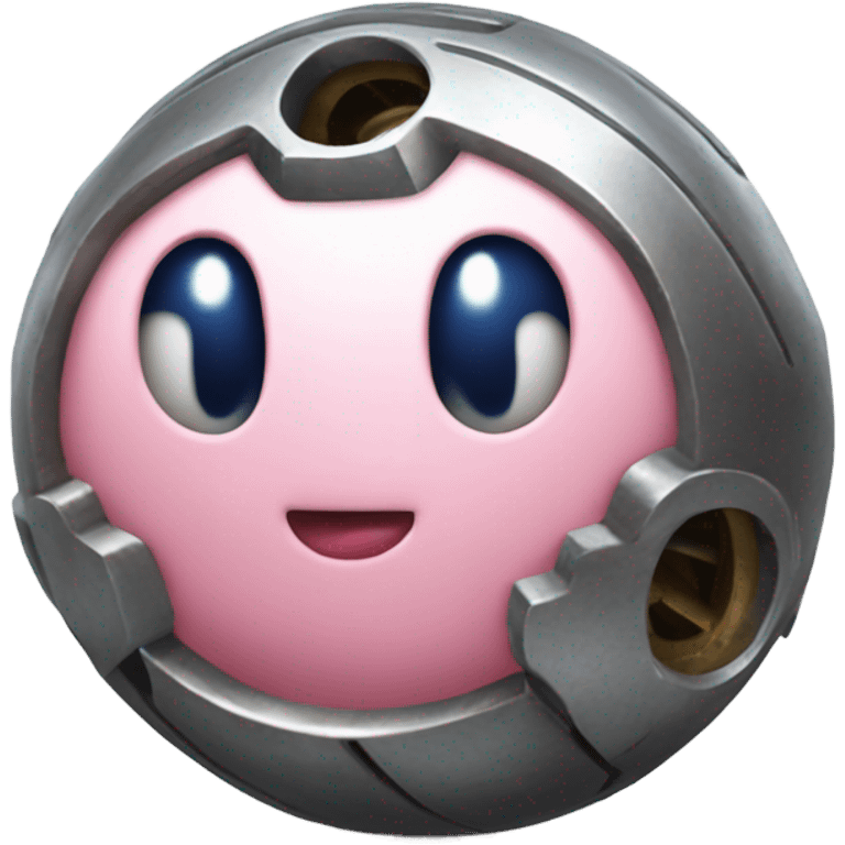 Metal Kirby ball with wheels emoji