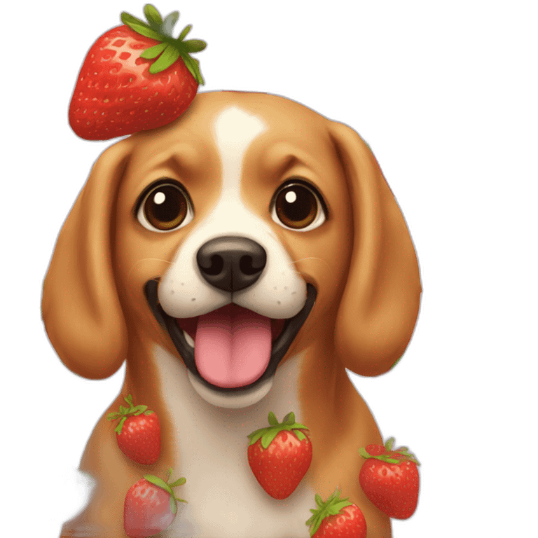 Strawberry dog emoji