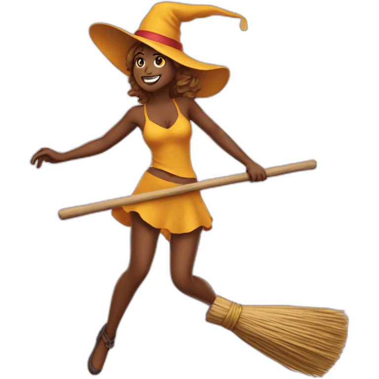 sexy with flying on a broom emoji