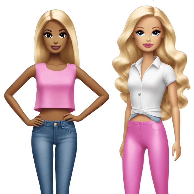 Blonde Barbie with model fashion  emoji