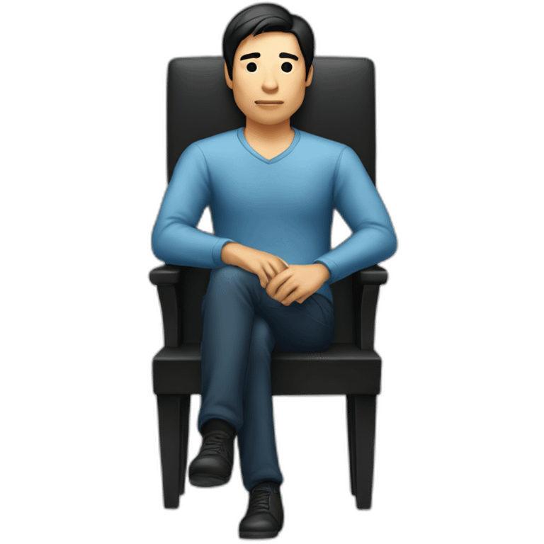 asia-glass-man-black-hair-sitting-chair emoji