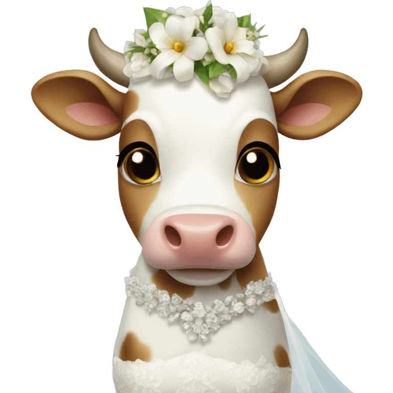 Cow in a wedding dress emoji