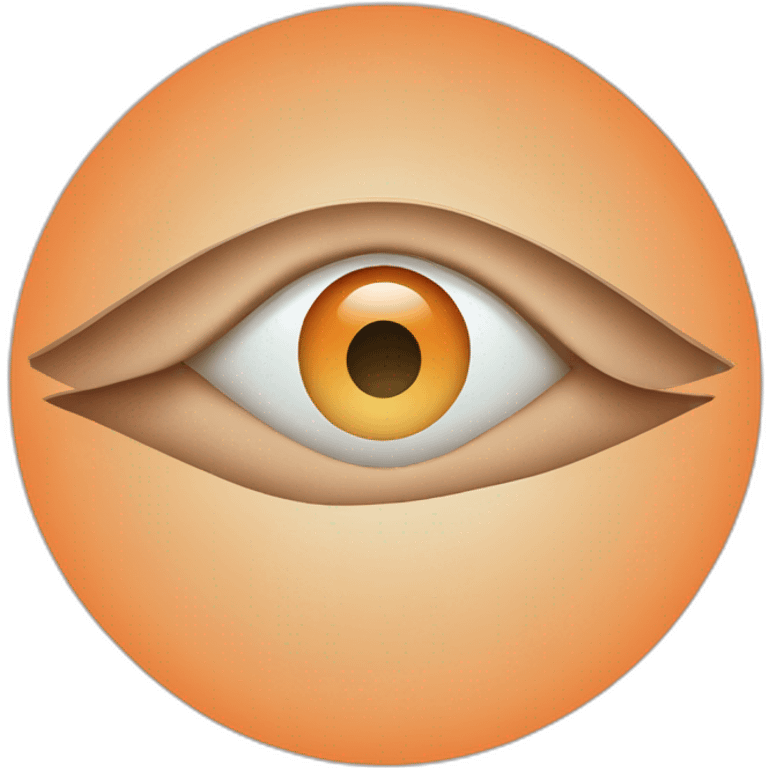 circle of inward facing straight orange gradient arrows forming a eye ui emoji