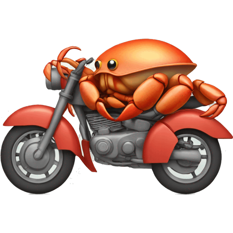 motorcycle delivery crab emoji