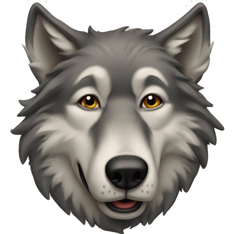 Old wolf portrait  emoji