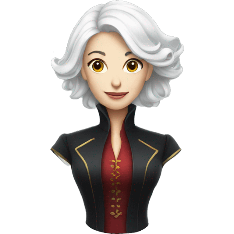 white hair woman magician emoji