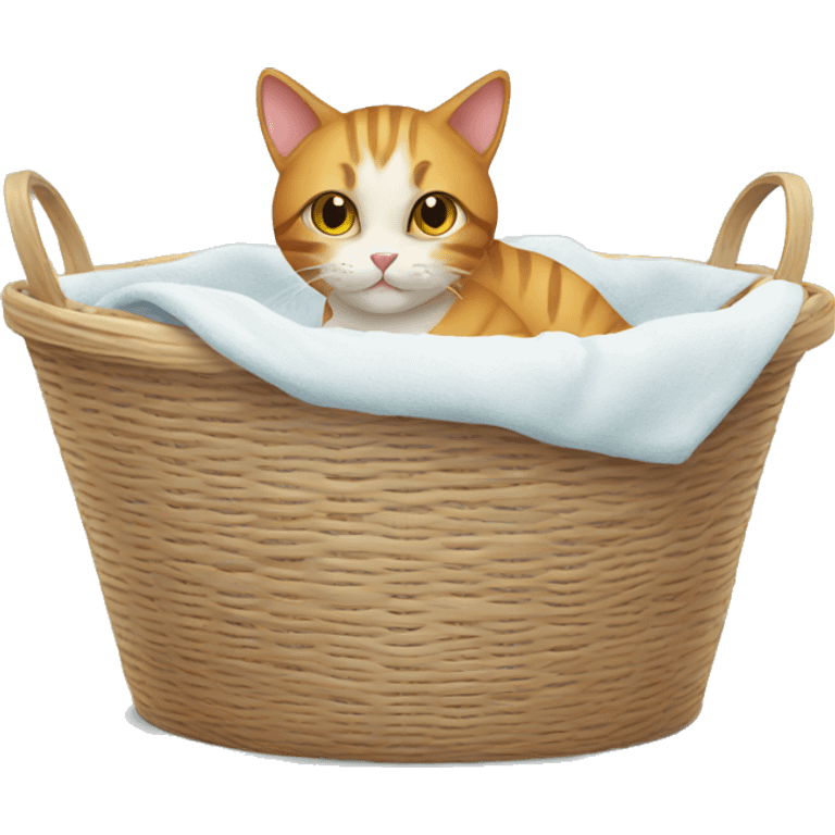 Cat in a laundry basket  emoji