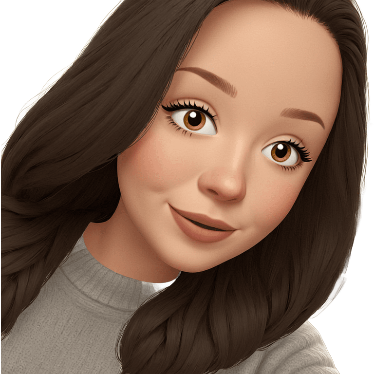 smiling girl in cozy sweater emoji