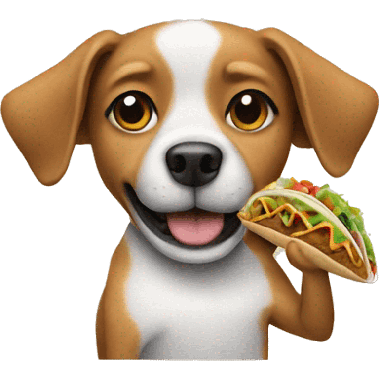 Dog eating tacos emoji