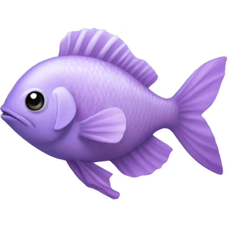 Pastel purple fish emoji