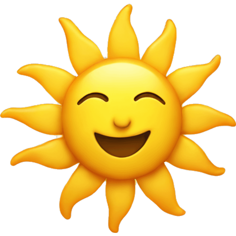 A happy sun emoji emoji