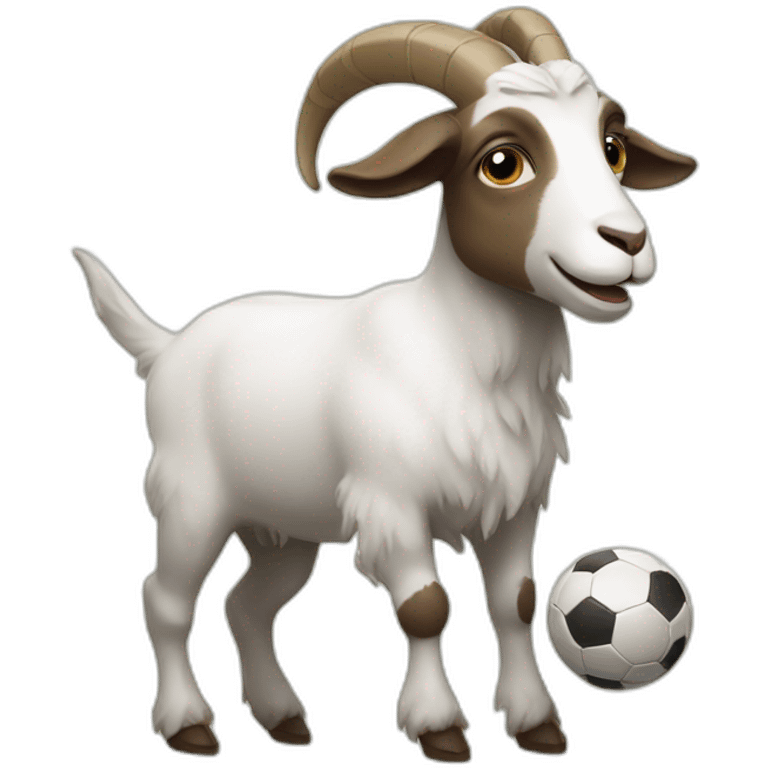 Goat playing football emoji