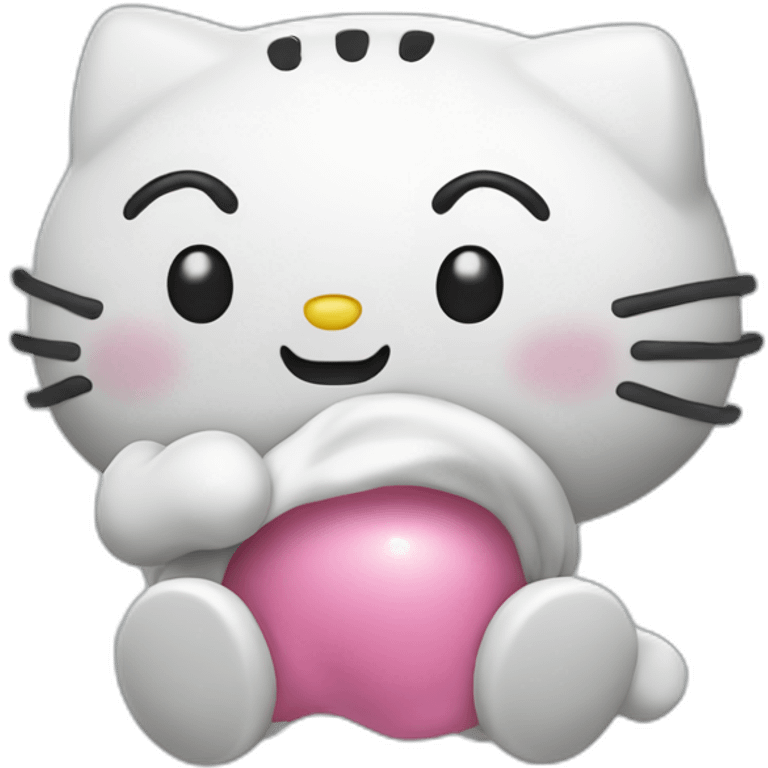 hello kitty farting emoji