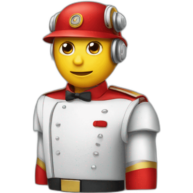 robot bellboy red uniform emoji