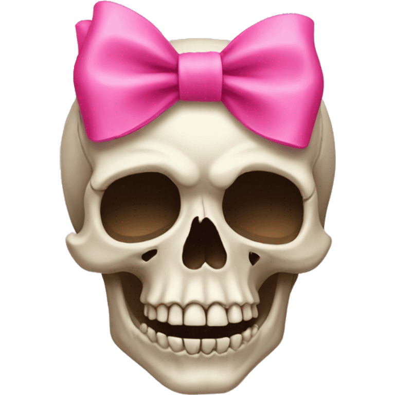 Skull with a pink bow emoji