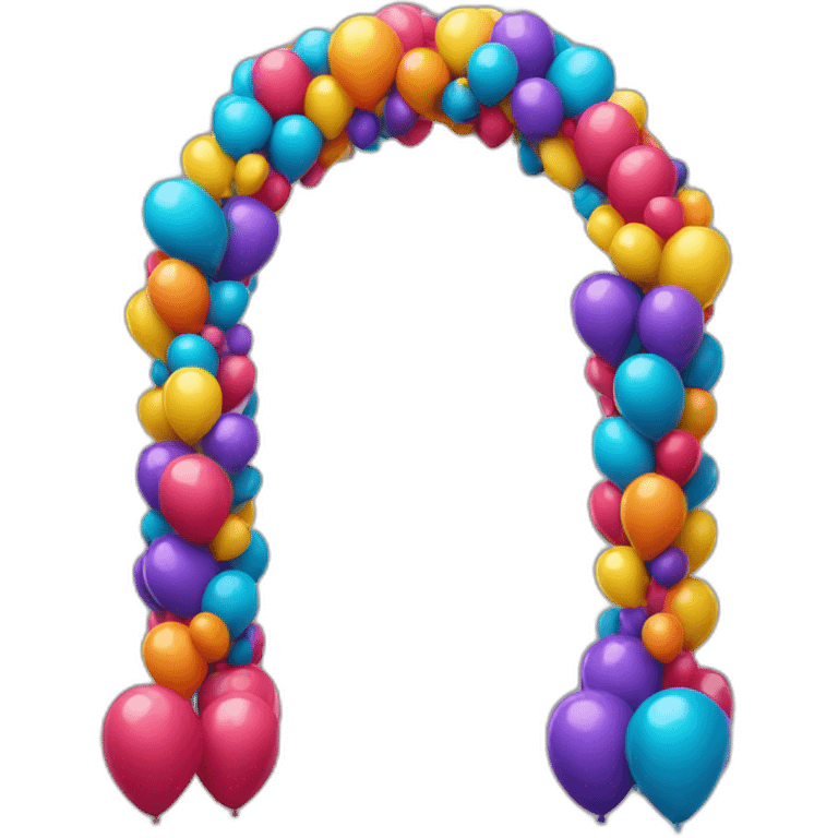 arch made of balloons mix colored emoji