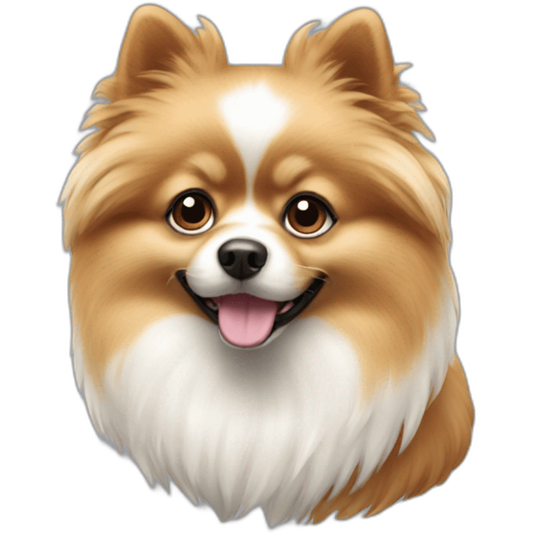 Dog pomerania white emoji