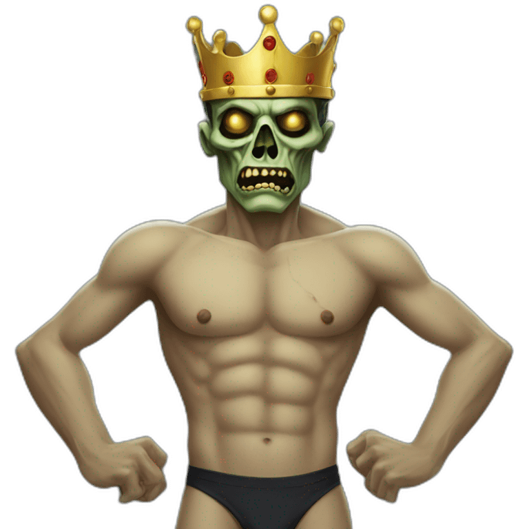 zombie king in speedo emoji