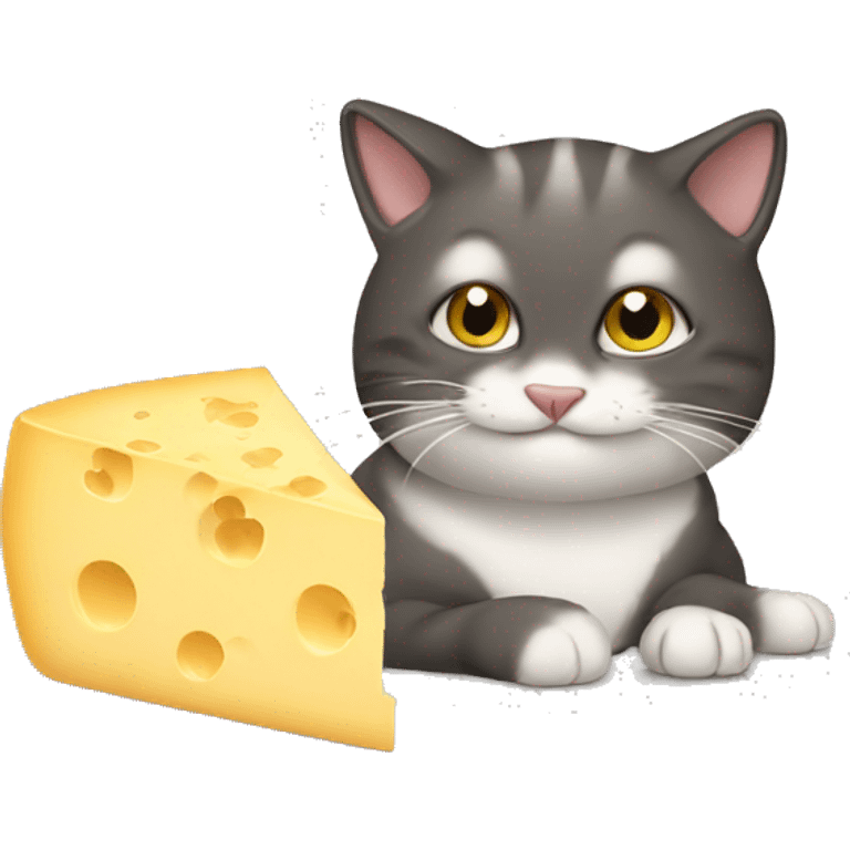 Cat eating cheese  emoji