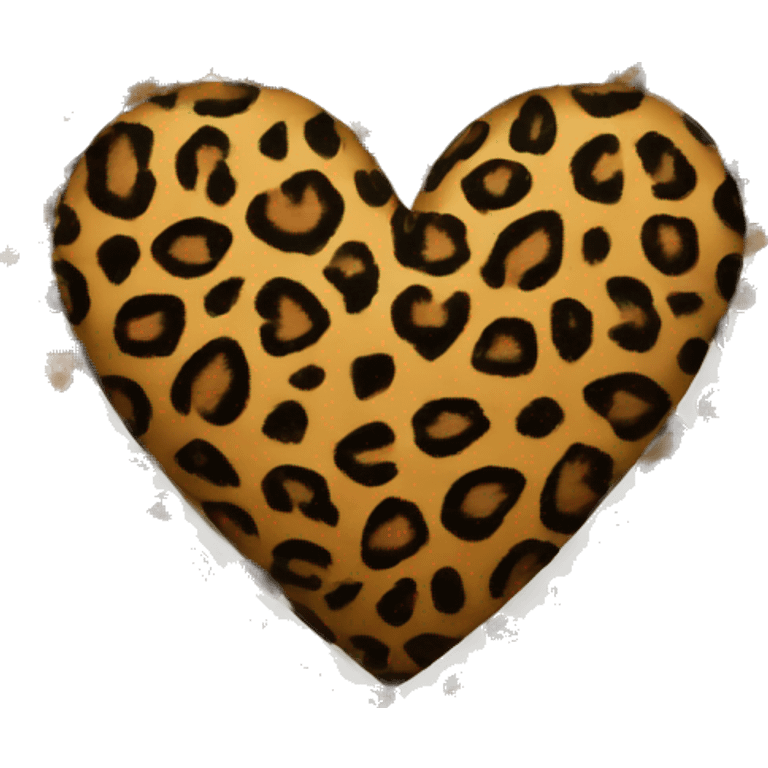 Leopard print heart emoji